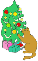 Christmas Tree & Cat